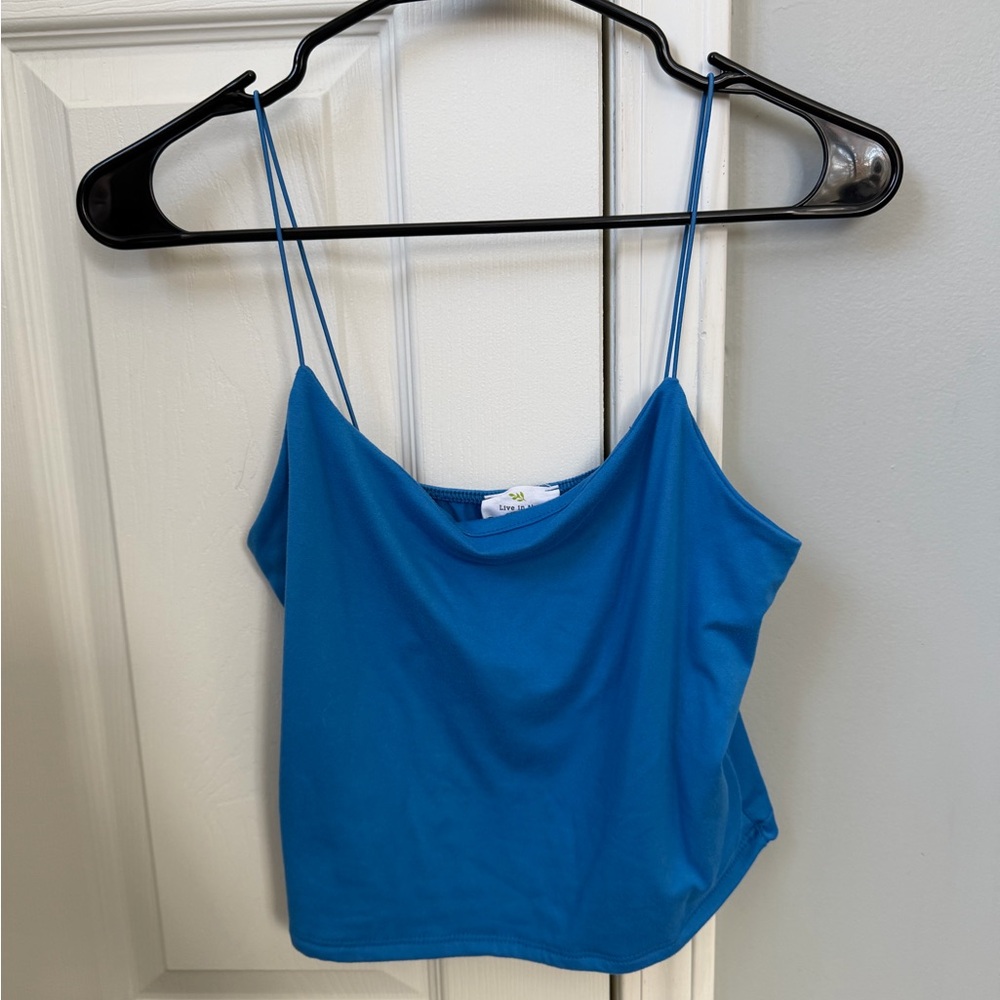 Blue Spaghetti Strap Top
